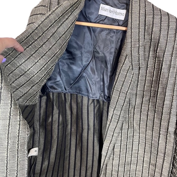 Oversized Boyfriend Blazer Vintage Mary Ann Restivo Size 10 - Picture 7 of 9